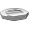Ekena Millwork Octagonal Surface Mount PVC Gable Vent w/ 2"W x 2"P Brickmould Sill Frame, 12"W x 12"H GVPOC12X1203SN - alternate 5